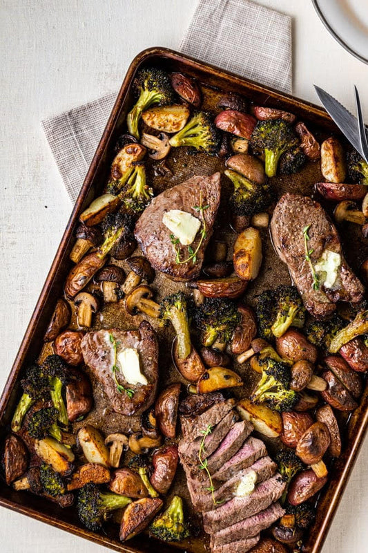 The Juiciest Baked Steak with Vegetables